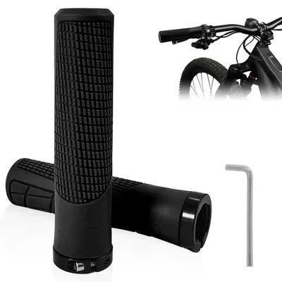 Immagine prodotto di Manopole ergonomiche per bicicletta, 22 mm, universali, adatte a mountain bike, e-bike e city bike, colore nero