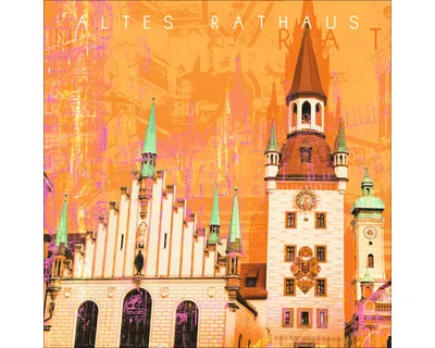 Produktbild von Glasbild München altes Rathaus 20x20 cm
