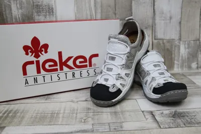 Produktbild von Rieker L0539-80 - Rieker Slipper Weiß  Rieker Farbe: weiss, Größe: 42,