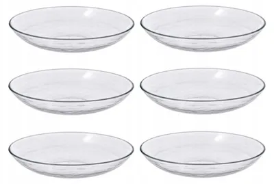 Produktbild von IKEA STRANDKRABBA Tiefer Teller Glas Transparent 6er Set 19cm
