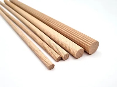 Produktbild von Set mit 5 Rippstäben, Durchmesser 16 mm, Länge 100 cm, aus Buchenholz