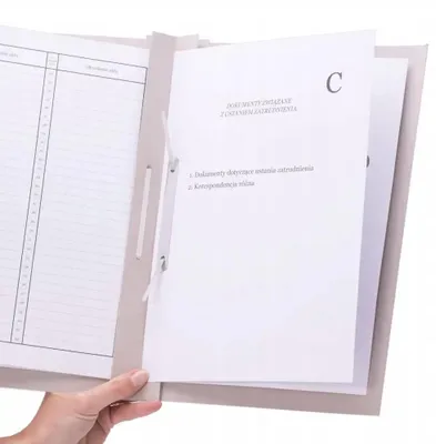Obrázok produktu pre Teczka do akt osobowych z przegródkami A B C D E