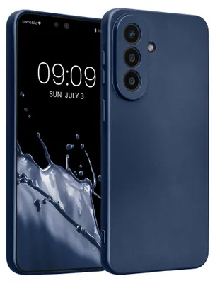 Produktbild von kwmobile Handyhülle für Samsung Galaxy A57 5G Hülle - weiche Silikon Case metallisch schimmernd - Schutzhülle Cover - Metallic Blau