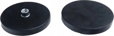 Obrázok produktu pre Magnetický držiak z gumy 66x8 v objímke s vnútorným závitom M8 2 kusy