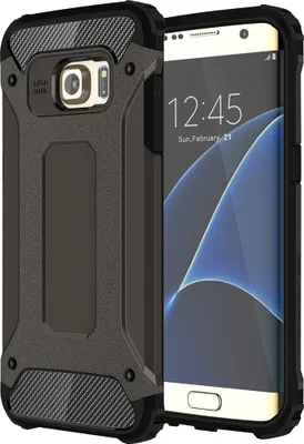 Produktbild von Mobigear Outdoor  Samsung Galaxy S7 Edge Hülle Hardcase Backcover Stoßfest - Schwarz