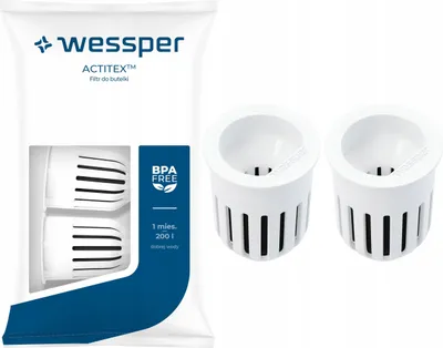 Obrázek produktu pro Vodní filtr Wessper Actitex pro náhradní láhev Dafi Soft - 2 kusy