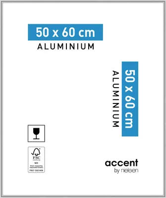 Produktbild von accent by nielsen Aluminium Bilderrahmen Accent, 50x60 cm, Silber