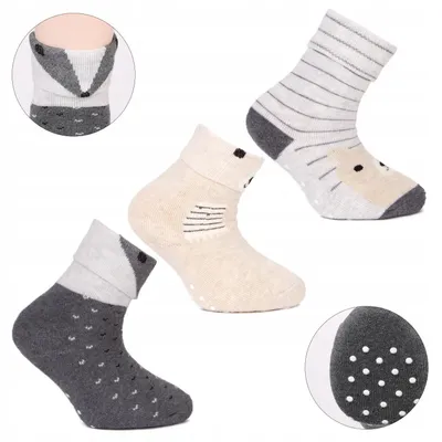 Produktbild von MORAJ Babysocken rutschfest aus Baumwolle 3 Paar