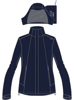 Produktbild von CMP Damen Jacke Jacket Zip Hood Blau 34