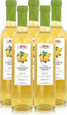 Produktbild von Darbo Sizilianische Zitrone Sirup 30% weniger Zucker 500ml (5er Pack)