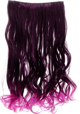 Produktbild von WIG ME UP Haarteil Extension breit 5 Clips wellig Samtschwarz-Lila-Mix YZF-3180-1BTTF2405