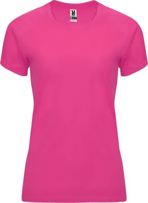 Produktbild von Roly - "Bahrain" T-Shirt für Damen - Sport kurzärmlig PF4340 (L) (Fluoreszierendes Pink)