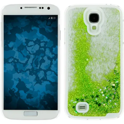 Produktbild von PhoneNatic Case kompatibel mit Samsung Galaxy S4 - Hülle grün Stardust Hard-case + 2 Schutzfolien
