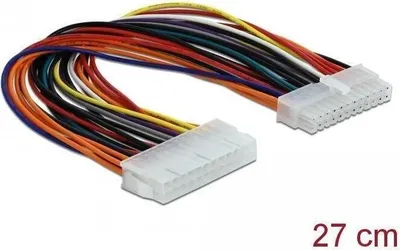 Produktbild von DeLOCK 82989, ATX (24-pin), ATX (24-pin), 0,22 m, Männlich, Weiblich, Mehrfarbig