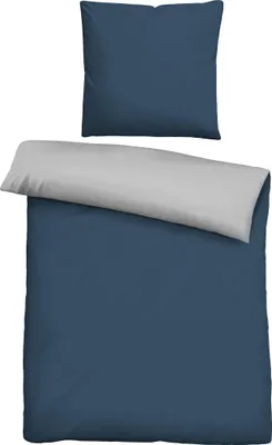 Produktbild von Traumhaft schlafen - Castell - Markenbettwäsche Mikrofaser Bettwäsche 0560500 UNI color: marine, size: 1x 200x200 cm + 2x 80x80 cm