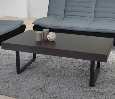Immagine prodotto di Tavolino Kos T576, tavolo da soggiorno 40x110x60cm  MVG ~ Wengé, gambe in metallo scuro