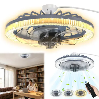 Obrázek produktu pro XINZI 60W LED stropní ventilátor – 2 v 1: ventilátor a lampa se stropním osvětlením, s funkcí stmívání a praktickým dálkovým ovládáním, ideální do ložnice
