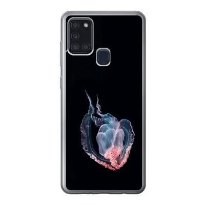 Produktbild von MuchoWow® Handyhülle Schutzhülle Hülle für Samsung Galaxy A21s Quallen - Meerestiere - Schwarz Silikon Softcase Handy Hülle - Hartschale