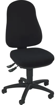 Produktbild von Topstar Point 60, Gepolsterter Sitz, Gepolsterte Rückenlehne, Schwarz, Schwarz, Schwarz, 97 cm