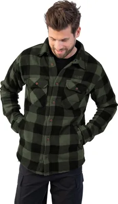 Produktbild von HERO by John Medoox HENDRIX Herren Fleecehemd Regular Fit XXXL green check