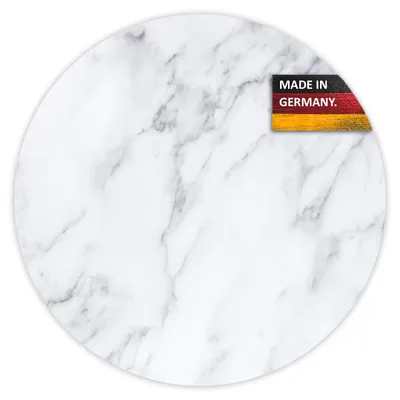 Produktbild von younikat Mauspad Marmor-Look I Ø 22 cm rund Mousepad in Standard-Größe rutschfest I schlicht modern I Stein-Optik Granit weiß grau I dv313