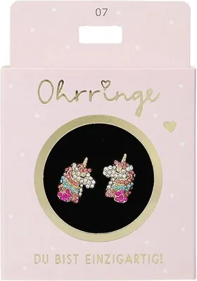 Produktbild von DEPESCHE Ohrringe Glitzer Einhörner Du bist einzigartig! Nr. 7