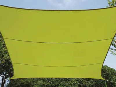 Produktbild von Perel Sonnensegel 5 x 5 m, quadratisch für Garten und Terrasse, wasserabweisendes Polyester 160
