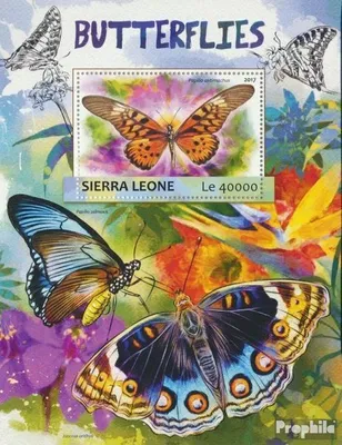 Produktbild von Briefmarken Sierra Leone 2017 Mi Block 1178 (kompl. Ausg.) postfrisch Schmetterlinge