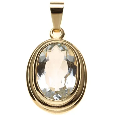 Produktbild von JOBO Anhänger 585 Gold Gelbgold 1 Aquamarin
