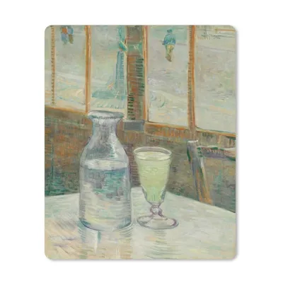 Produktbild von MuchoWow® Mauspad Mousepad Couchtisch mit Absinth - Vincent van Gogh 18x27 cm - Mousepads - Maus Mat - Pad - Mausunterlage