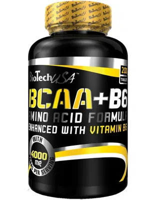 Obrázok produktu pre BioTech USA BCAA + B6 100 tabliet / BCAA aminokyseliny / Aminokyseliny BCAA obohaten o vitamn B6