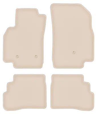 Produktbild von DURBAN Beige Velours-Fußmatten-Set für Chevrolet Spark IV Schrägheck (2015-)