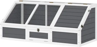 Produktbild von Schildkrötenbox, Outdoor Schildkrötengehege, bodenloses Design, leicht zu öffnen, Schildkrötenhaus, Hellgrau