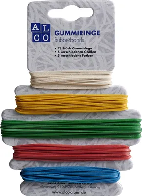 Produktbild von Alco Gummiringe Naturkautschuk sortiert 75 Stück