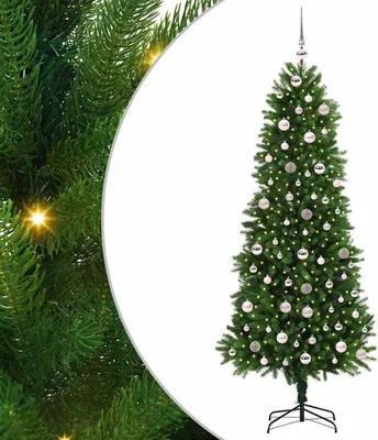 Obrázok produktu pre vidaXL Vianočný stromček s 300 LED diódami so stojanom Zelený 240 cm PE