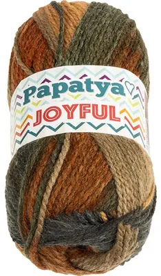Produktbild von Garn JOYFUL - 100g / 200 m - Braun, Grün, Grau