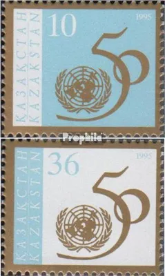 Produktbild von Briefmarken Kasachstan 1995 Mi 102-103 (kompl.Ausg.) postfrisch UNO