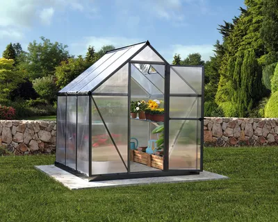 Zdjęcie produktu dla Palram - Szklarnia aluminiowa Canopia Mythos 66 szara 186x185x208 cm