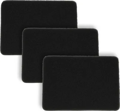 Produktbild von vhbw 3x Staubsaugerfilter kompatibel mit Rowenta RO8333EA/410, RO8324OA/410, RO8324EA/410, RO8314EA/410 Staubsauger - Schaumstofffilter Schwarz