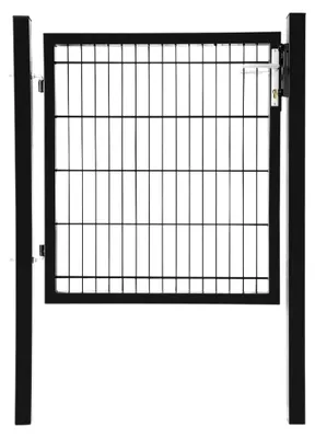 Produktbild von Gartentür Grün Anthrazit Gartentor Zauntür Metall Hoftür Gartenpforte Gartenzaun, Farbe:Anthrazit, Höhe:1 x 1 m