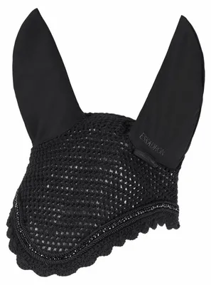 Produktbild von Eskadron Platinum Fliegenhaube, Fliegenkappe " CRYSTAL " Größe - Warmblut Farbe - black