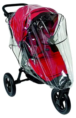 Produktbild von Regenverdeck für XL-Jogger wie Baby Jogger City Elite, tfk Adventure und viele weitere, transparent - Qualität: GERMANY