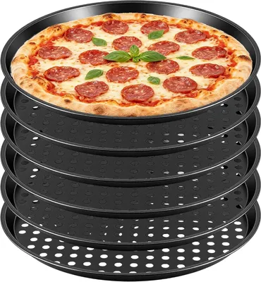 Obrázek produktu pro Pizzový plech, kulatý, perforovaný, průměr 30 cm, pro křupavé těsto pizzy