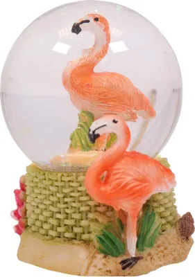 Produktbild von Glitzerkugel Flamingo, Schneekugel Tier Tiere Schneekugeln Flamingos, Vögel