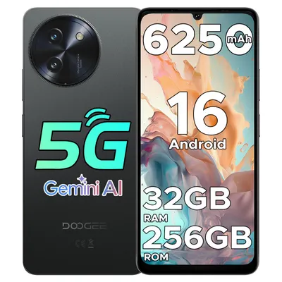 Produktbild von DOOGEE Note59 Pro Smartphone Handy, Android 16, 6,75" 120Hz, 6250mAh Akku, 32GB+256GB, 5G, 16MP, NFC, Fingerabdruck, ohne Vertrag