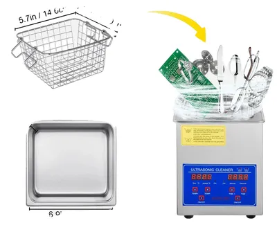 Image de Nettoyeur à ultrasons,numérique, fréquence de 40 kHz, capacité de 2 litres