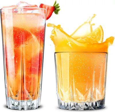Produktbild von KONZEPT Gläser Set 12 teilig, Glas 310ml und 330ml - Trinkgläser, 6 Longdrinkgläser mit 6 kleine Wassergläser, ideal als Saftgläser, Cocktailgläser