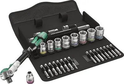 Produktbild von Wera 8100 SB 6 Zyklop Speed- Knarrensatz, 3/8 Antrieb, metr