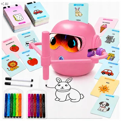 Zdjęcie produktu dla Robot Rysujący dla Dzieci Zabawka Edukacyjna do Nauki Angielskiego 100 Kart