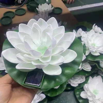 Produktbild von Solar betriebene Blumentisch, 17 cm, wasserdicht, LED-Nachtschalter für Außen, Schwimmbad, Garten und Terrasse